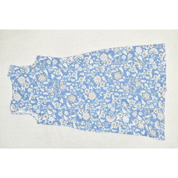 Soft By Avenue Dress Womens Large Linen Blend Sleeveless Floral Summer Casual - Picture 3 of 8